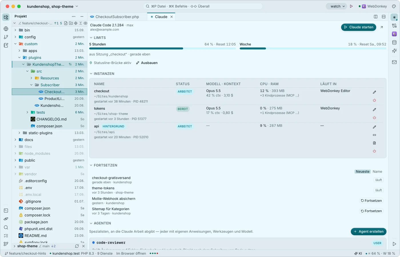 Claude Code, direkt neben dem Code