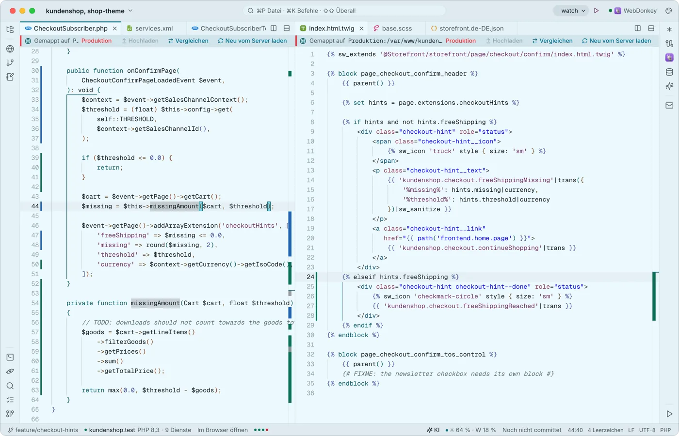 Tabs, Splits und ein Editor, der Code versteht