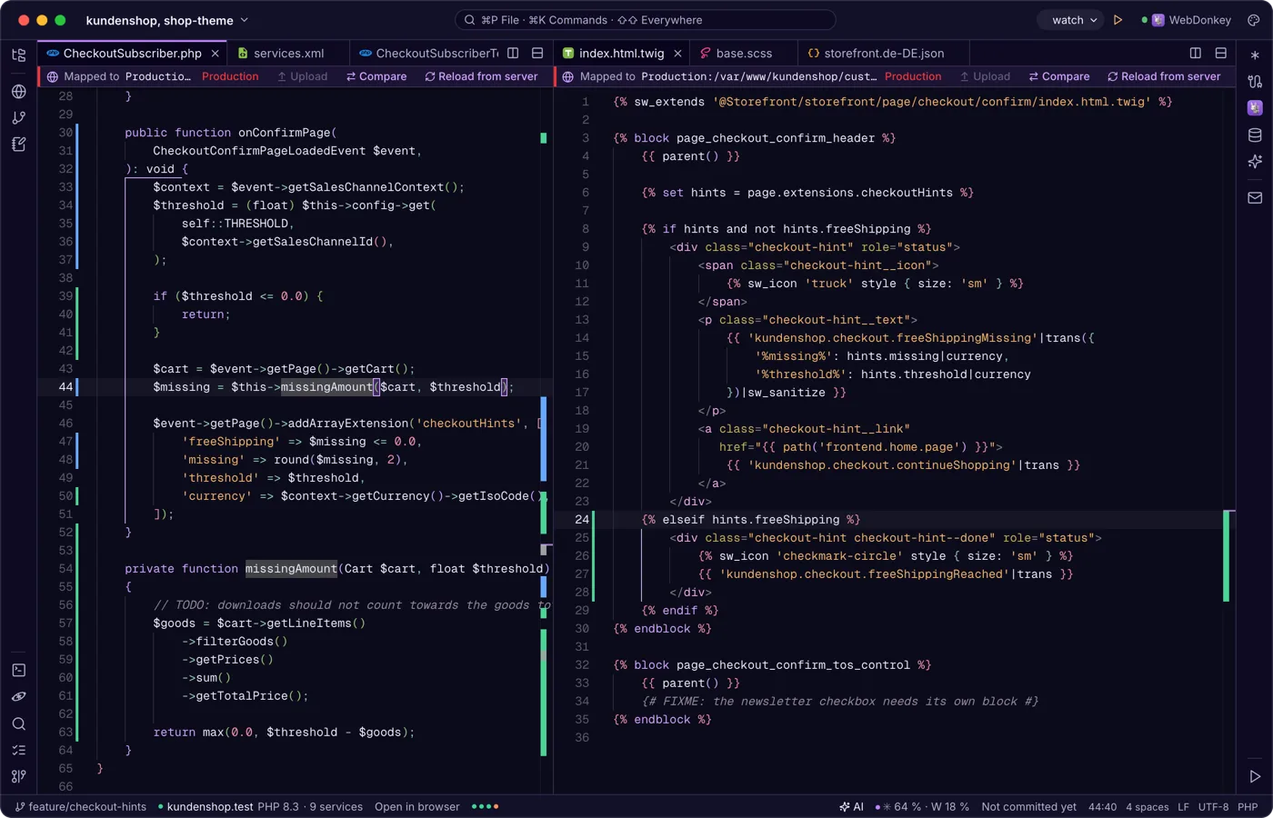 Tabs, splits and an editor that knows code