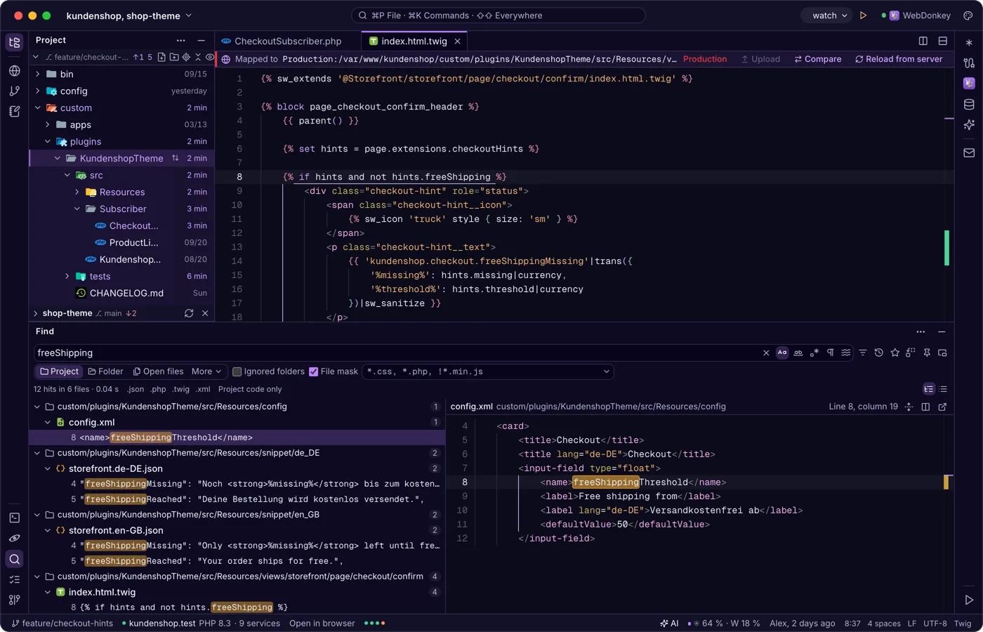 Search the whole project