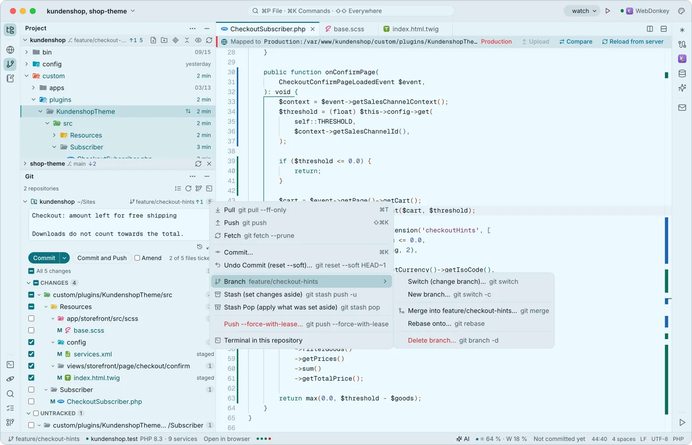 Git without leaving the editor