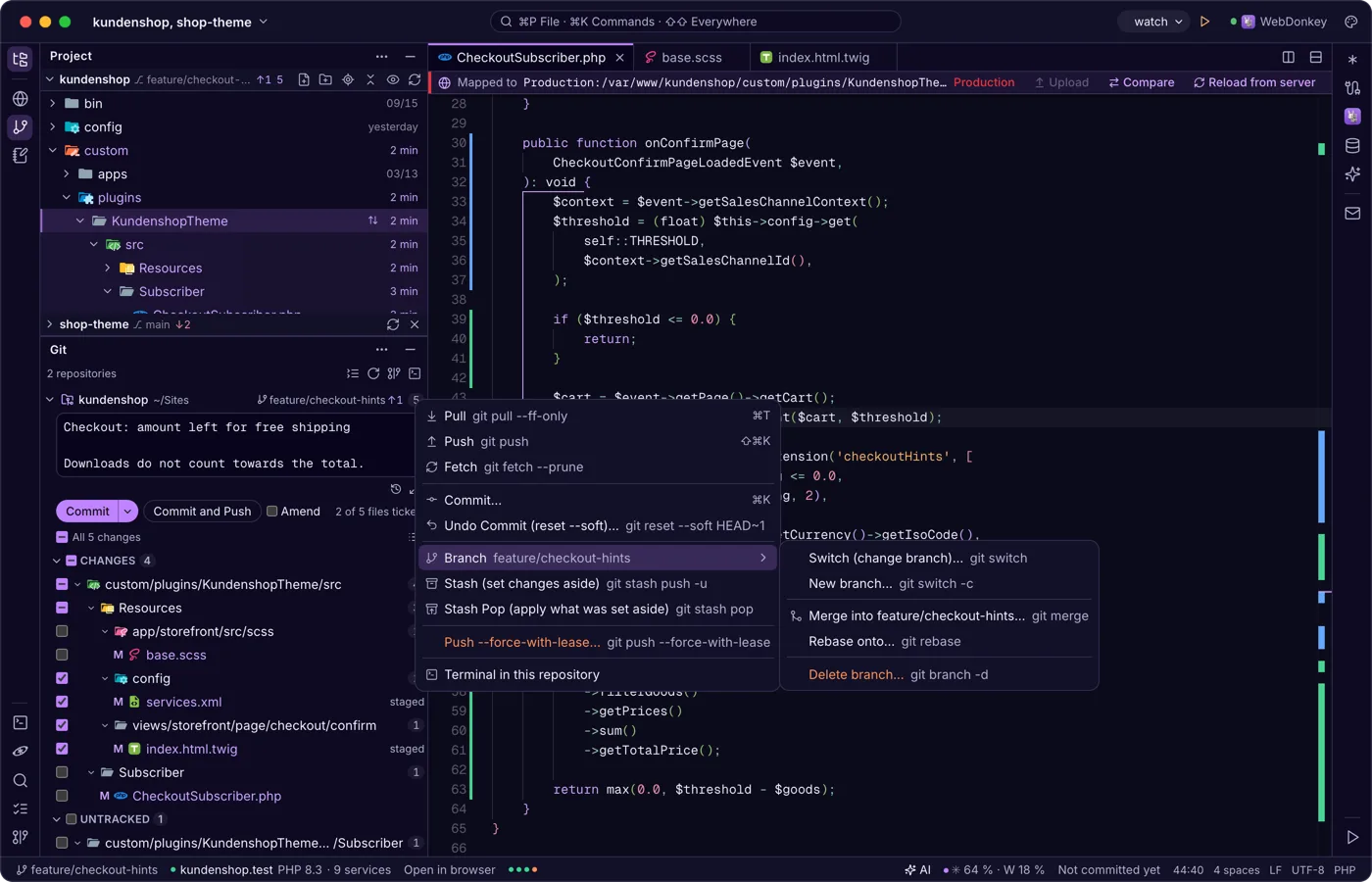 Git without leaving the editor