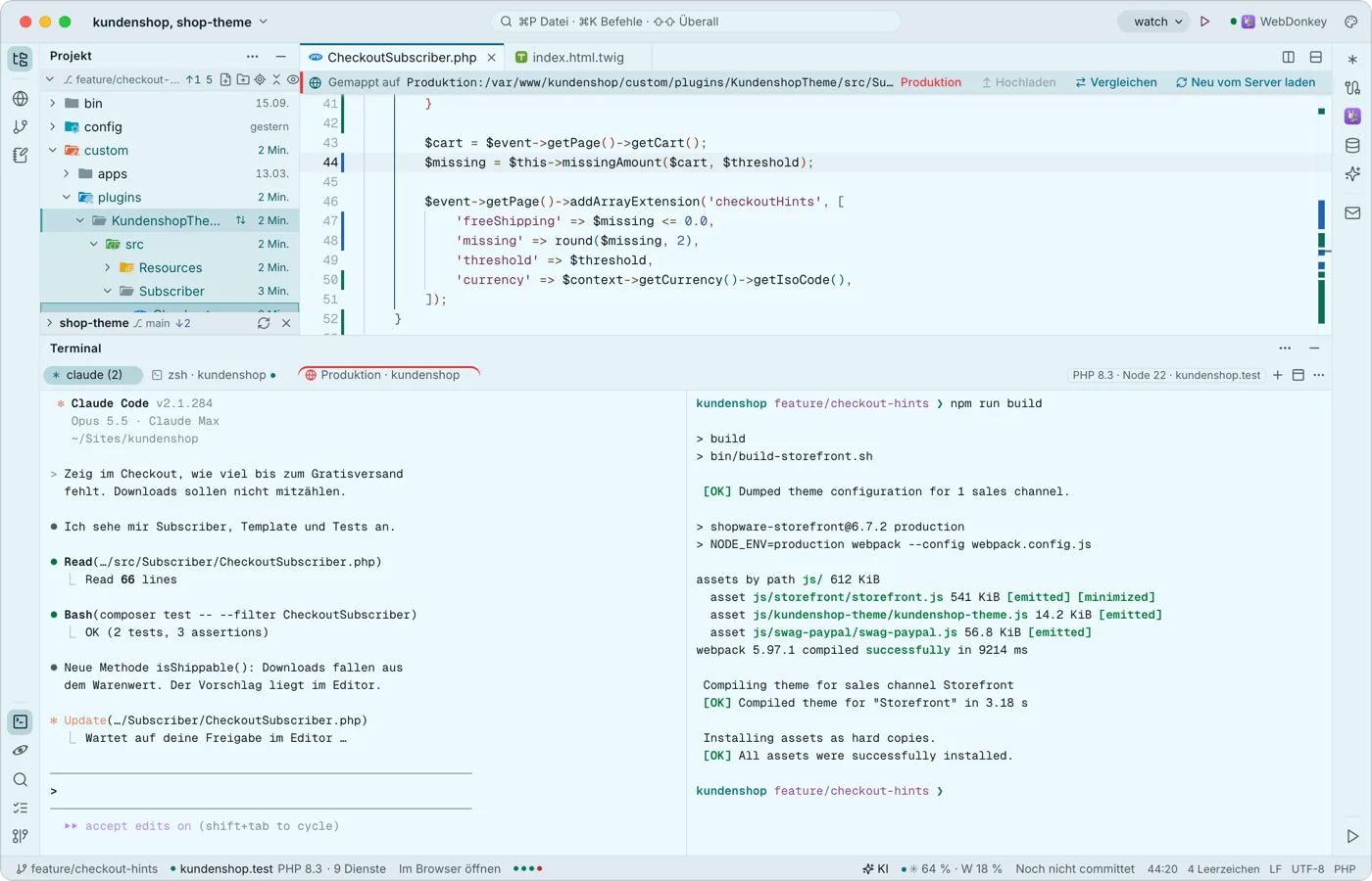 Ein Terminal, gebaut für Claude Code