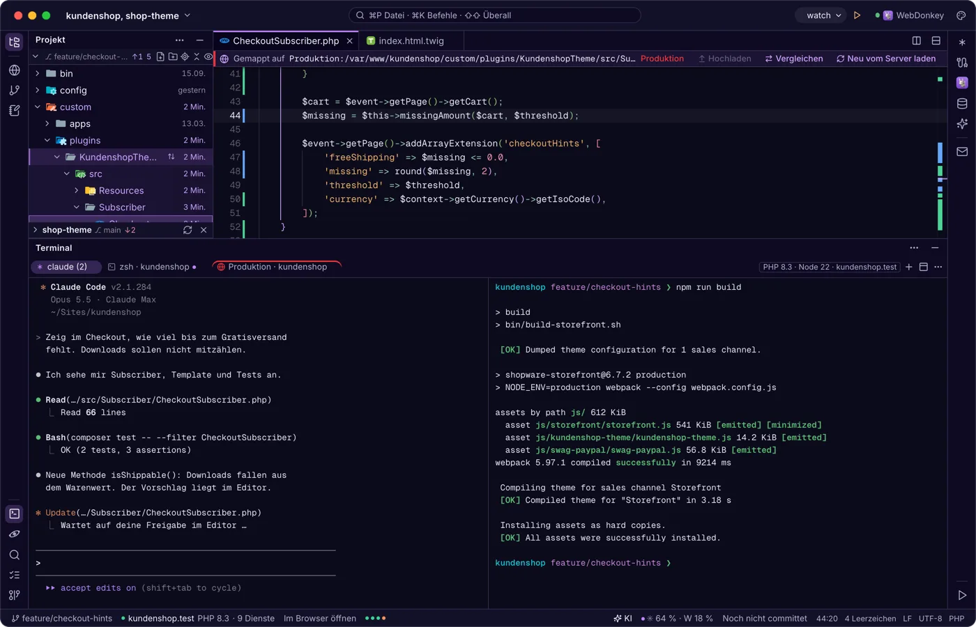 Ein Terminal, gebaut für Claude Code