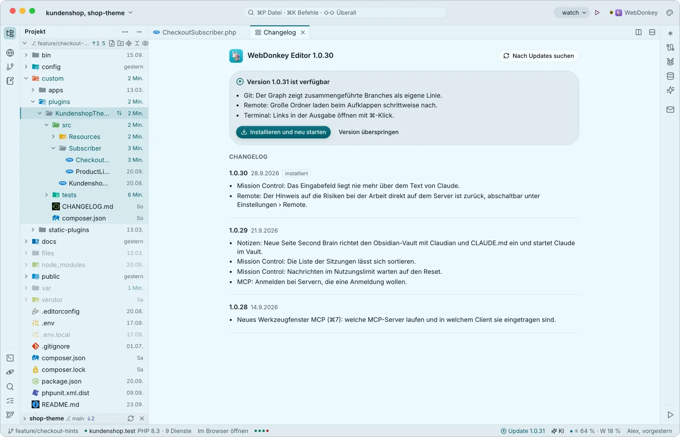 Updates, wenn du so weit bist