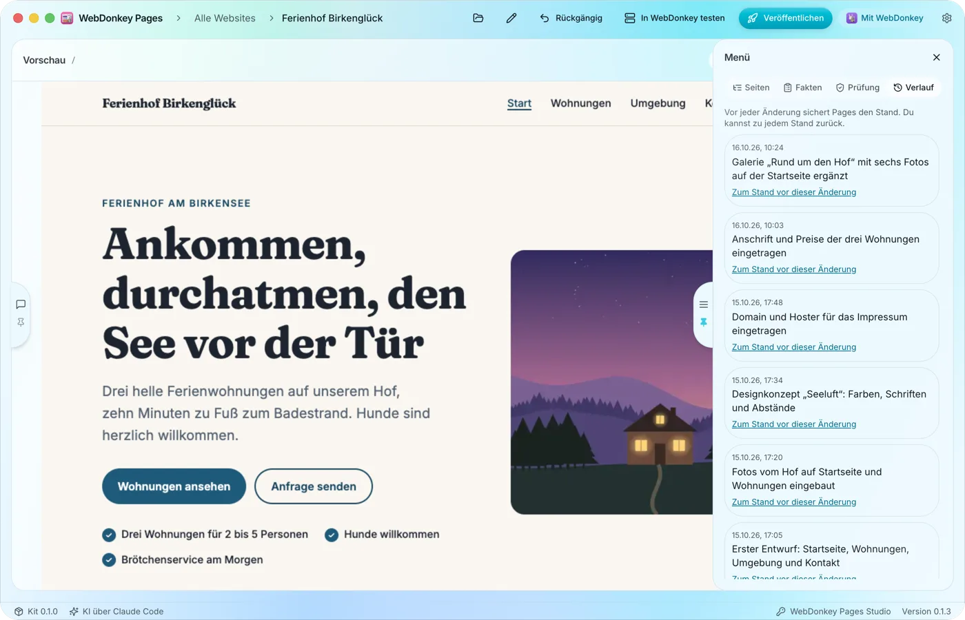 Jeder Stand lässt sich zurückholen