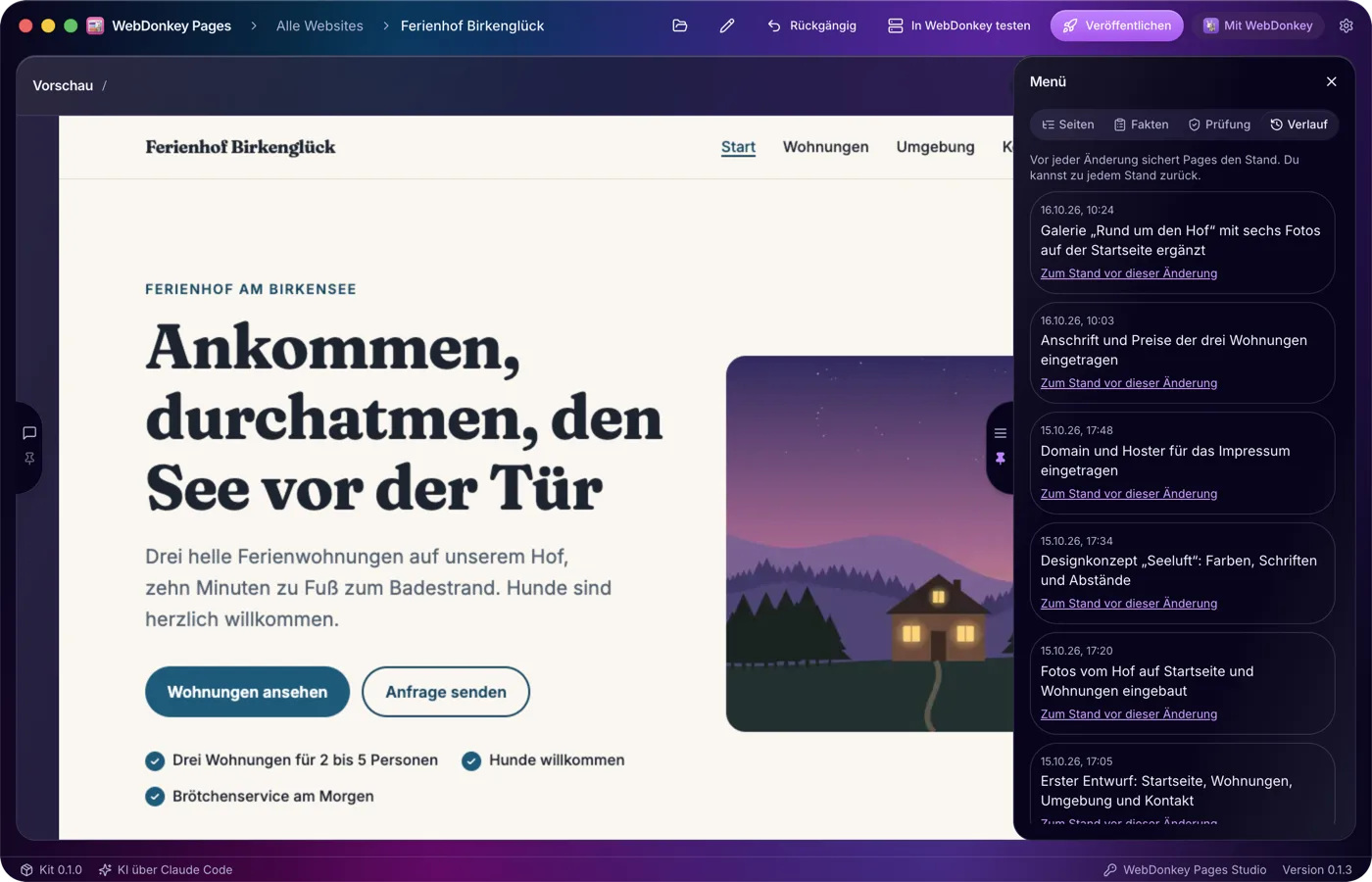 Jeder Stand lässt sich zurückholen