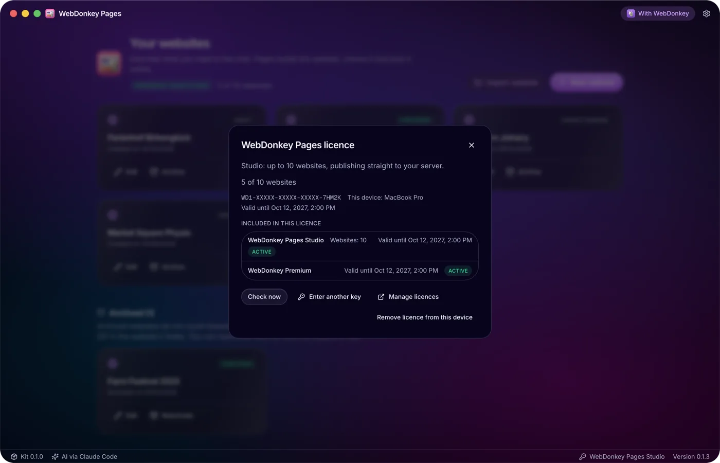 A package for more websites