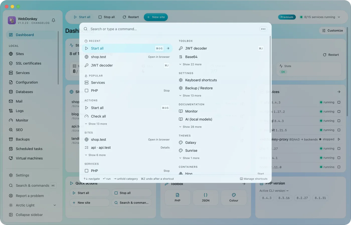 Search and shortcuts: your things, one keystroke away