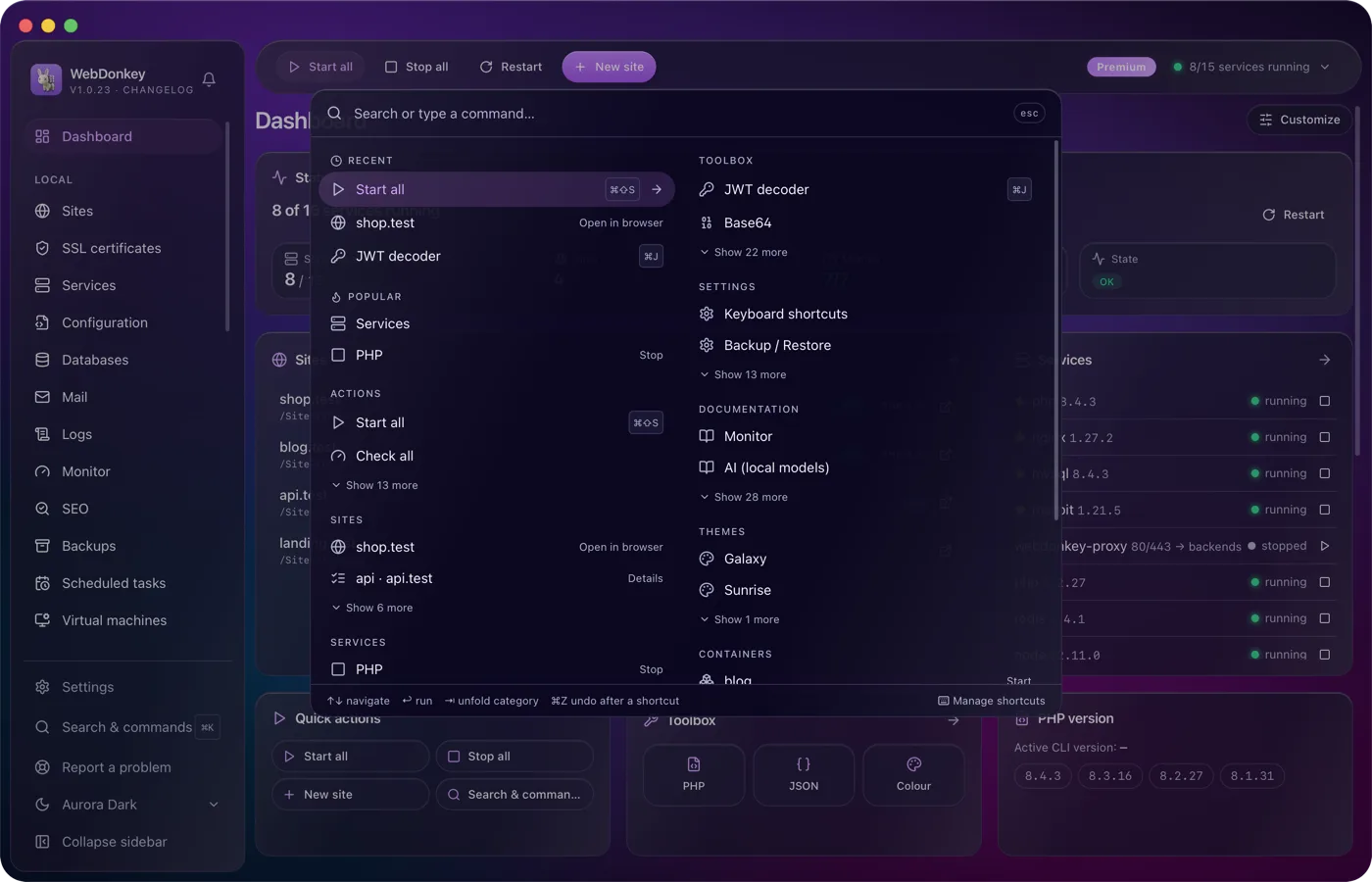 Search and shortcuts: your things, one keystroke away